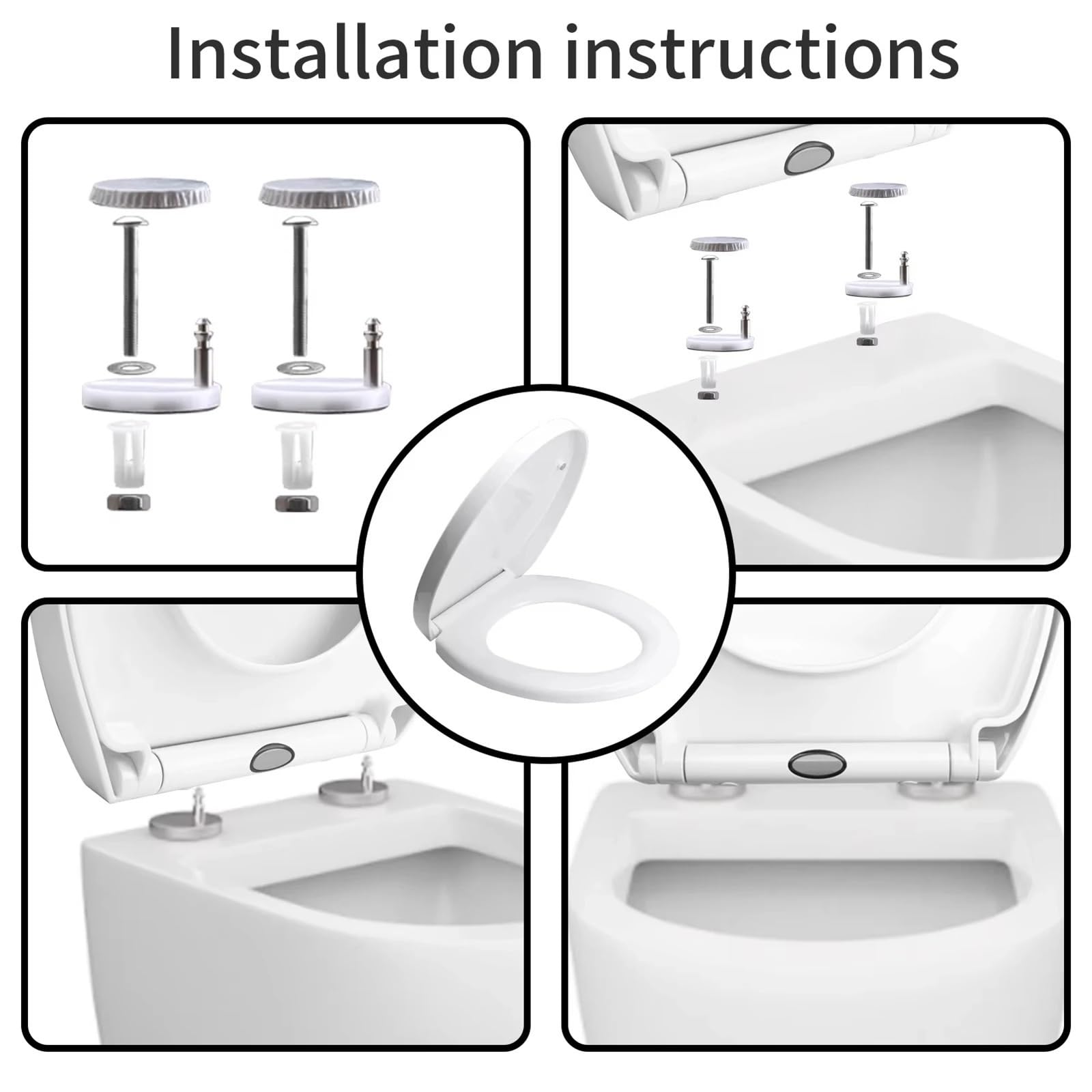 Coperchio toilette morbida chiusura Coperchio del sedile WC bidet, chiusura silenziosa, lenta