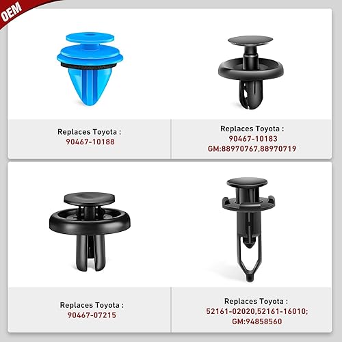 Vista 75 de Nilight - Juego de herramientas para remover molduras, 102 piezas, clips de retención para parachoques, paneles de auto, remover terminales, remover