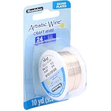 Artistic Wire, 24 Gauge Silver Plated Tarnish Resistant Colored Copper Craft Wire, Rose Gold Color, 10 yd