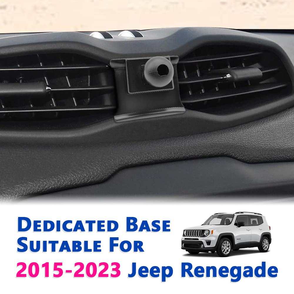 Support Téléphone Voiture Pour Jeep Renegade (2000-2023) - Fixation Grille D'aération - Rotation 360° - 8