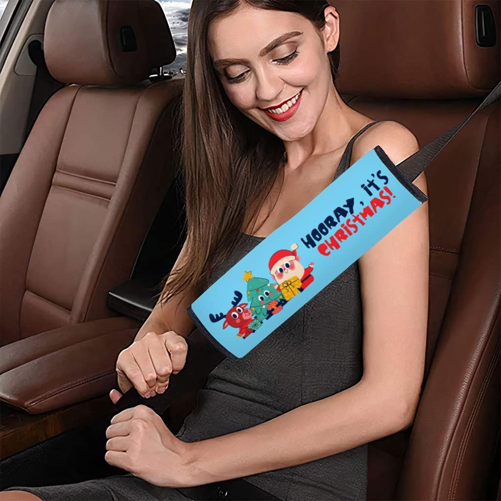 Christmas Car Seat Belt Pads - Funny Seat Belt Covers - Cute Seat Belt Covers