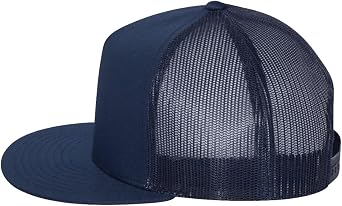 Custom Embroidered Trucker Hat Adjustable Five-Panel Flat Bill Snapback Mesh Cap Personalized Text