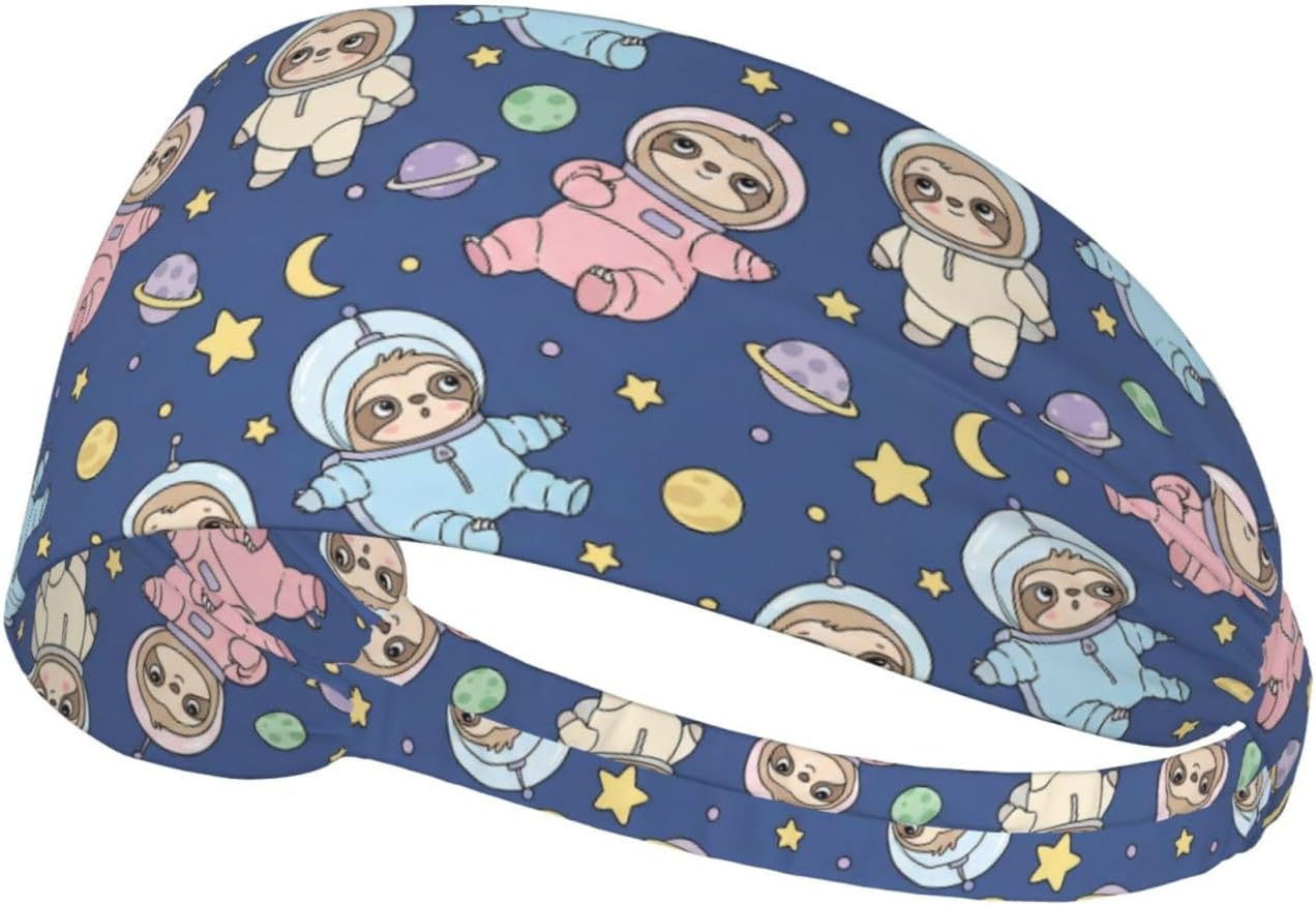 Solid Color Elastic Sweatband Women Men