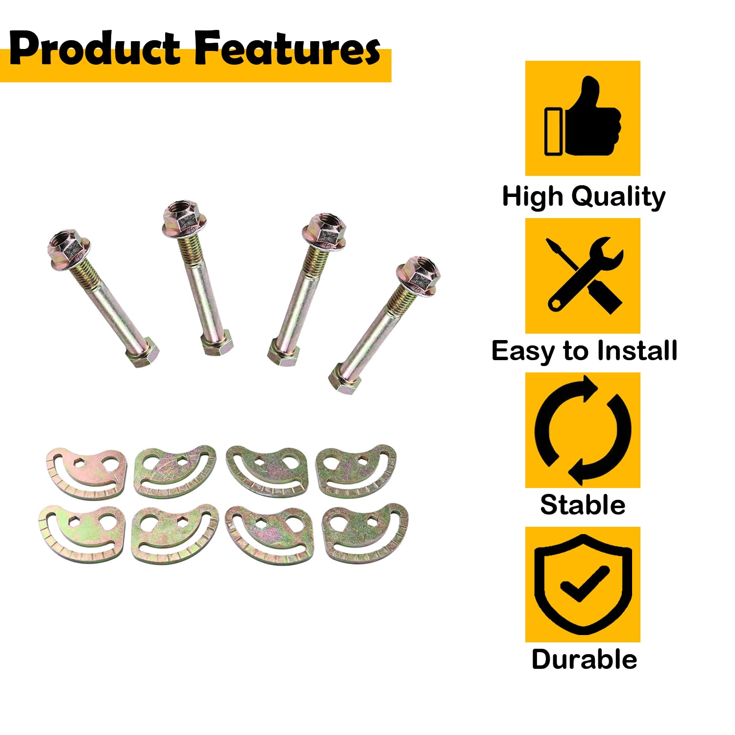 KR0026 4PCS Cam Bolt Kit Compatible with Chevy/GMC 1500HD 2500HD 3500 Trucks