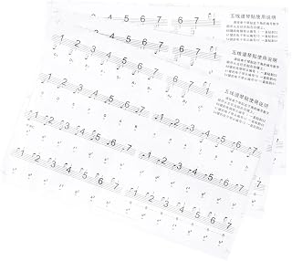 FAVOMOTO 3 Sheets Piano Keyboard Sticker Clear Stickers Alphabet Stickers Removable Stickers Learning Piano Stickers Electronic Keyboard Keyboards Stickers PVC Self-Adhesive Letter Staff