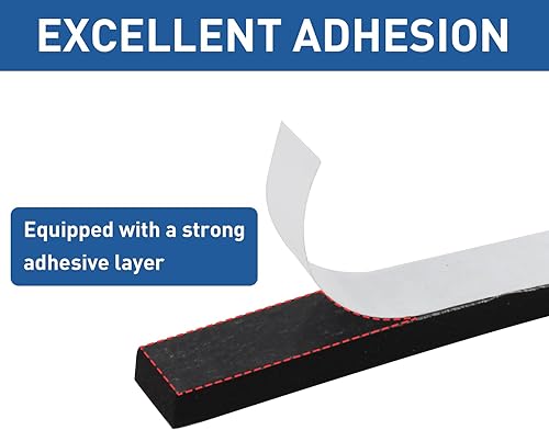 Miniatura 2 de TamBee Cinta de espuma de 12 pulgada de ancho x 14 pulgadas de grosor, tira de espuma de alta densidad, autoadhesiva, tira de sellado de goma de