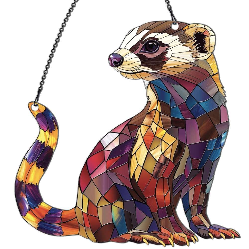 Ferret Hanging Ornament Gift for Ferret Lover Christmas Wall Decor
