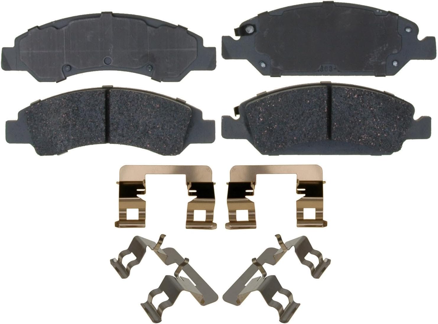 ACDelco Silver Front Brake Pad Set with Hardware 14D1363CH | GM 19286282 Ceramic Front Brake Pads for Select Cadillac, Chevrolet, Chevy, GMC, Cadillac, and more