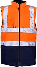 Stylo Online Hi Vis Body Warmer – High Visibility Fleece-Lined Reversible Gilet, Waterproof Reflective Safety Vest for Workwear, Security, and Construction – Warm & Insulated Sleeveless Jacket