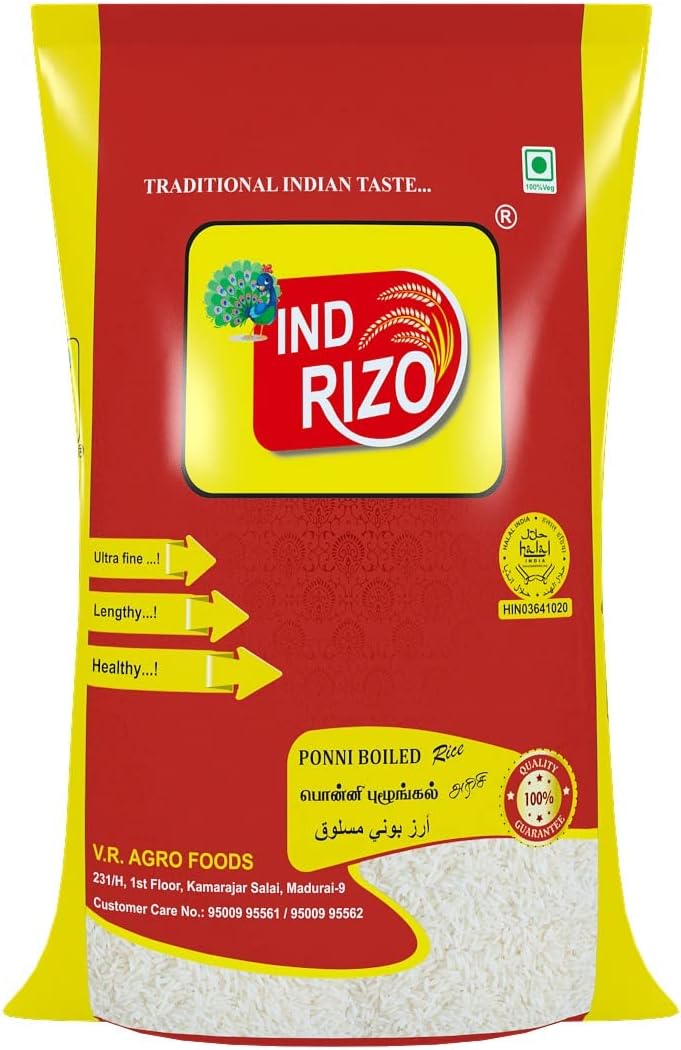 INDRIZO Premium ponni Boiled Rice (1 kg)