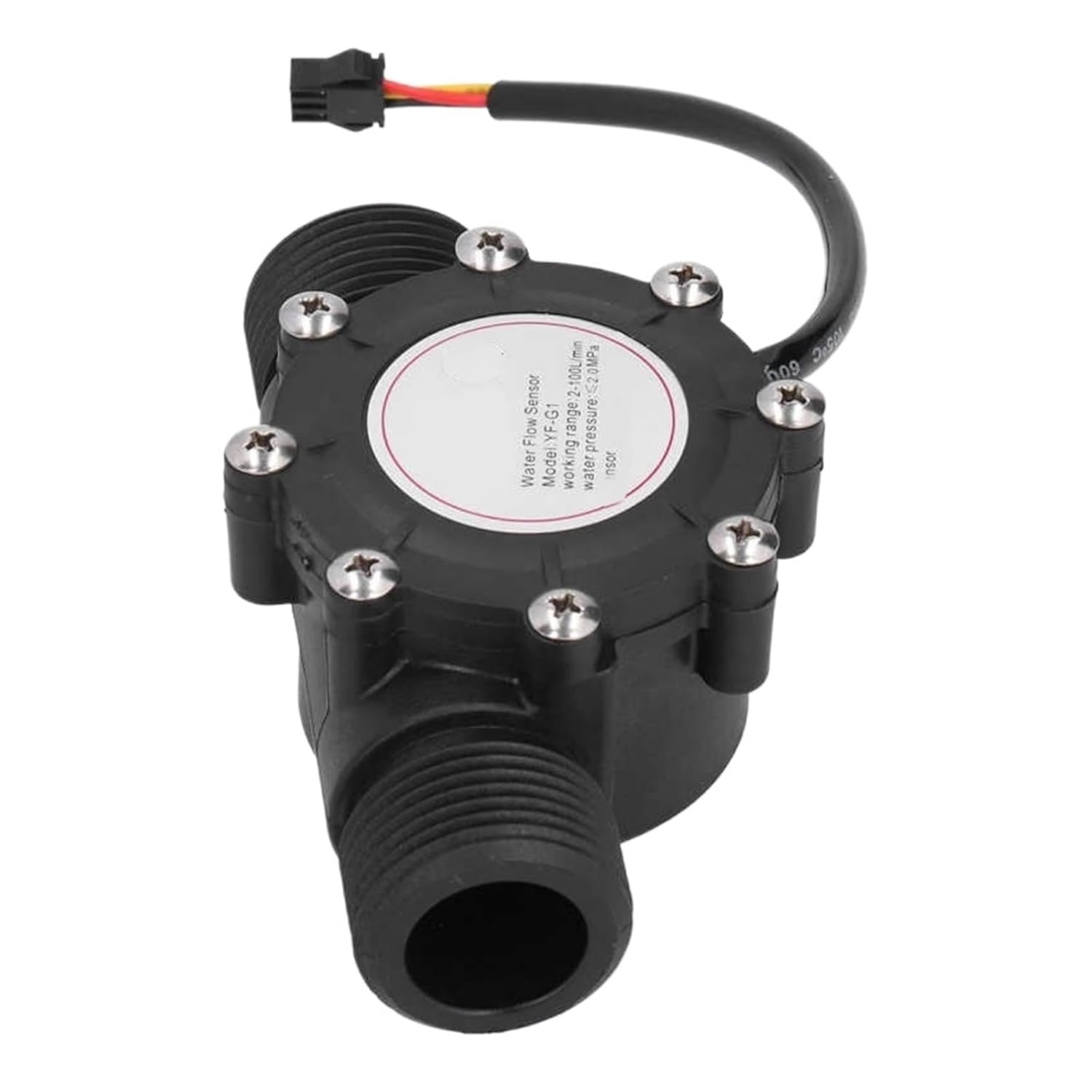 Digital Thread Flow Meter 3-24V Flowmeter Sensor Water Counter Meter G1in Male Thread