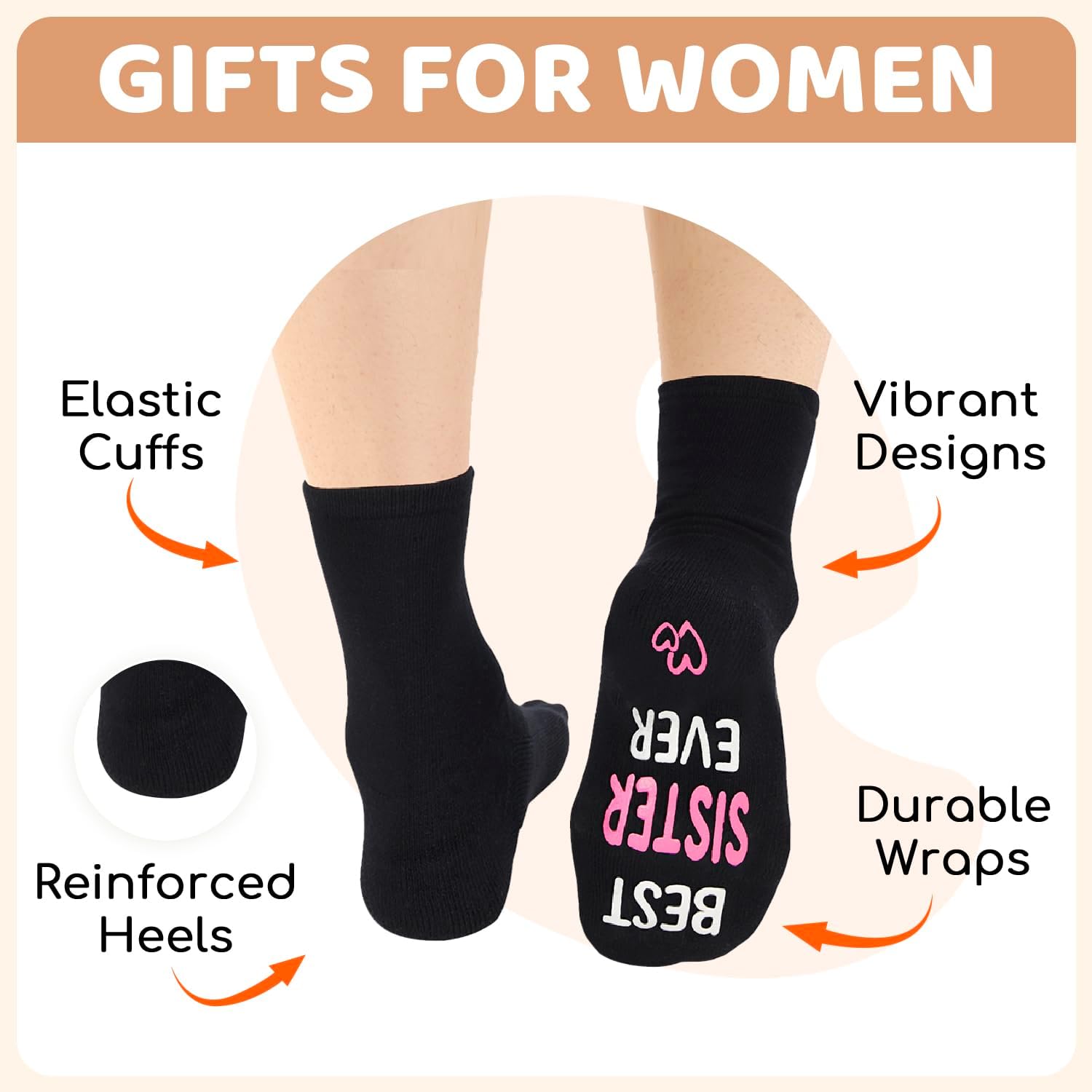 HAPPYPOP Mothers Day Socks - Gifts for Grandma Daughter, Sister Cousin Daughter in Law Socks - Image 3