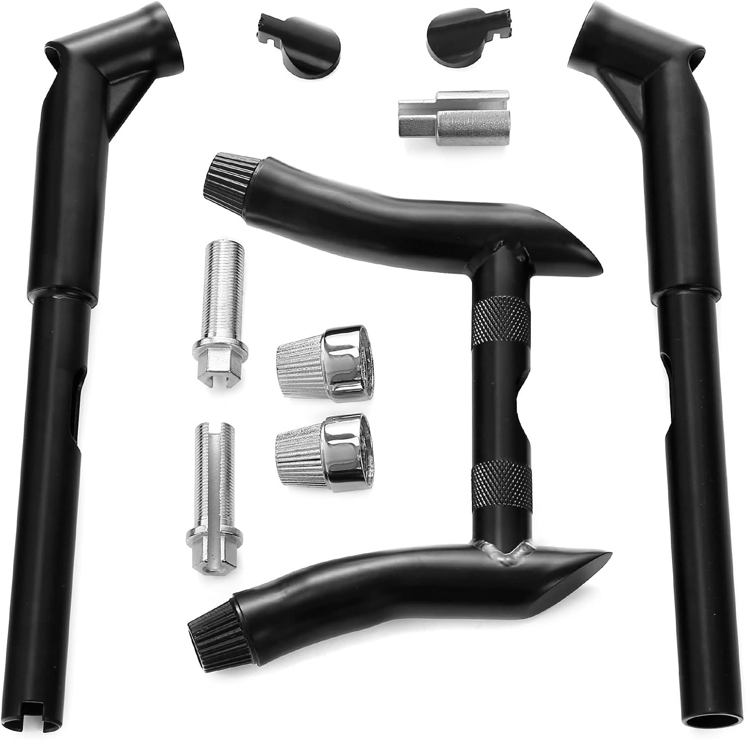 Green-L 1-1/4" Ape Hanger Adjustable Handlebar Fit for Harley Sportster XL883 XL1200 Touring Softail Dyna Custom (Black, 18" rise)