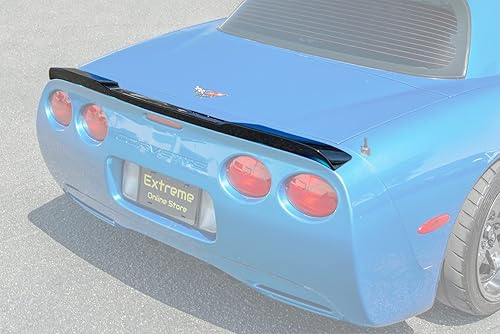 Repuesto para todos los modelos Chevrolet Corvette C5 1997-2004 | ZR1 Alerón de ala de tapa trasera de estilo extendido (plástico ABS, pintado negro disponible en Yaxa Guatemala