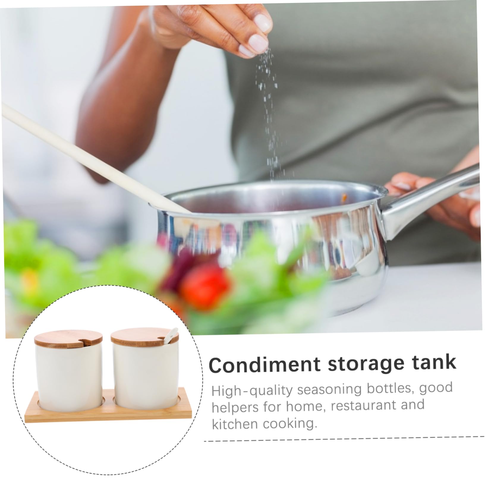 Alipis Barattolo per Spezie Contenitore per Spezie in Ceramica Bianco Facile da Pulire e Usare da Cucina Set per Cucina e Ristorante