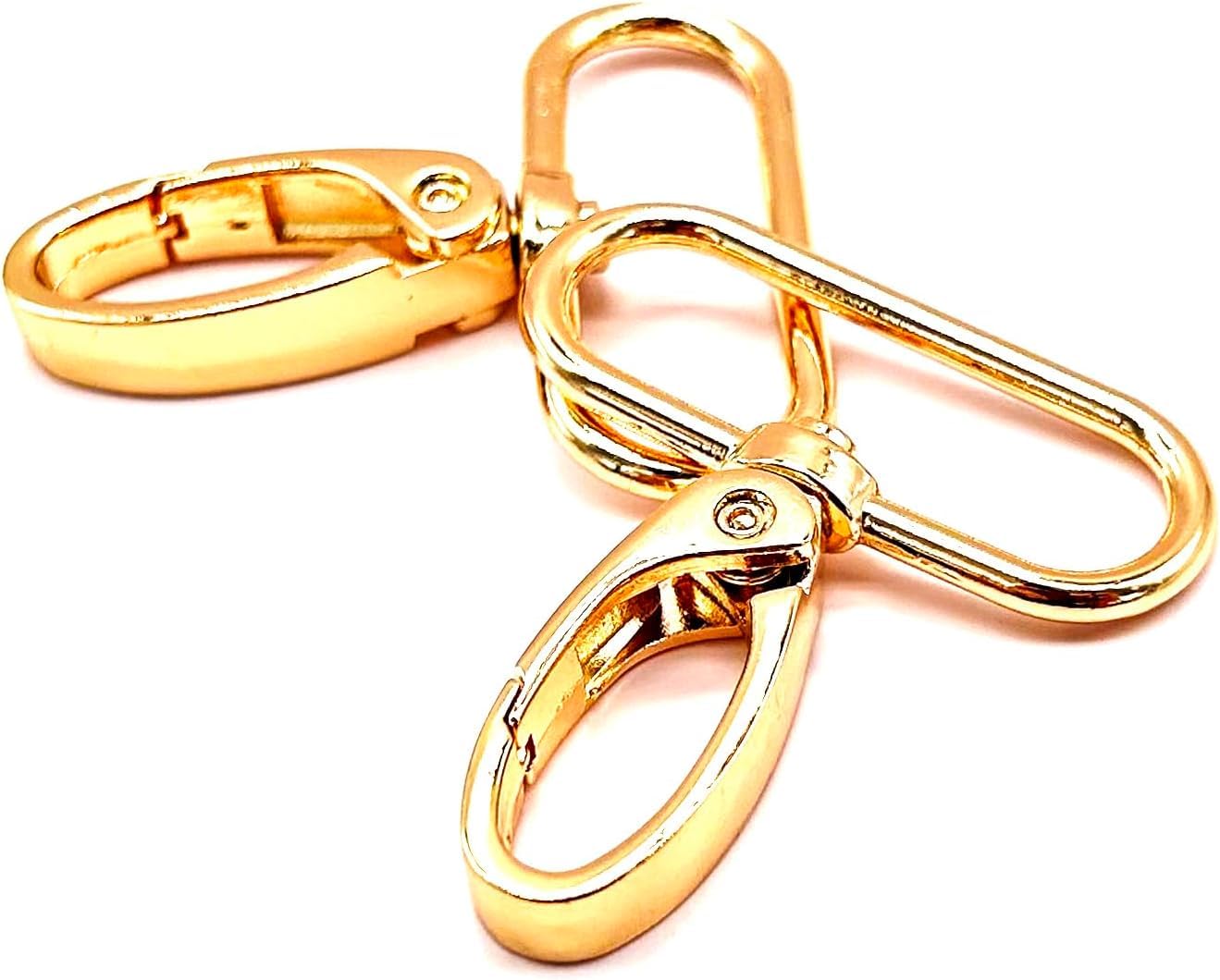 SHOPEE 2 PCS Lobster Clasp Swivel Snap 1 Inch Strap Clips Claw Lanyard Gold 44.45 mm Extra Large Hooks for Purse (1" Golden)