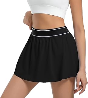 Tennis Skirts for Women with Shorts and Pocket Golf Mini Skirts Athletic Skorts for Sports Running Pickleball Skater