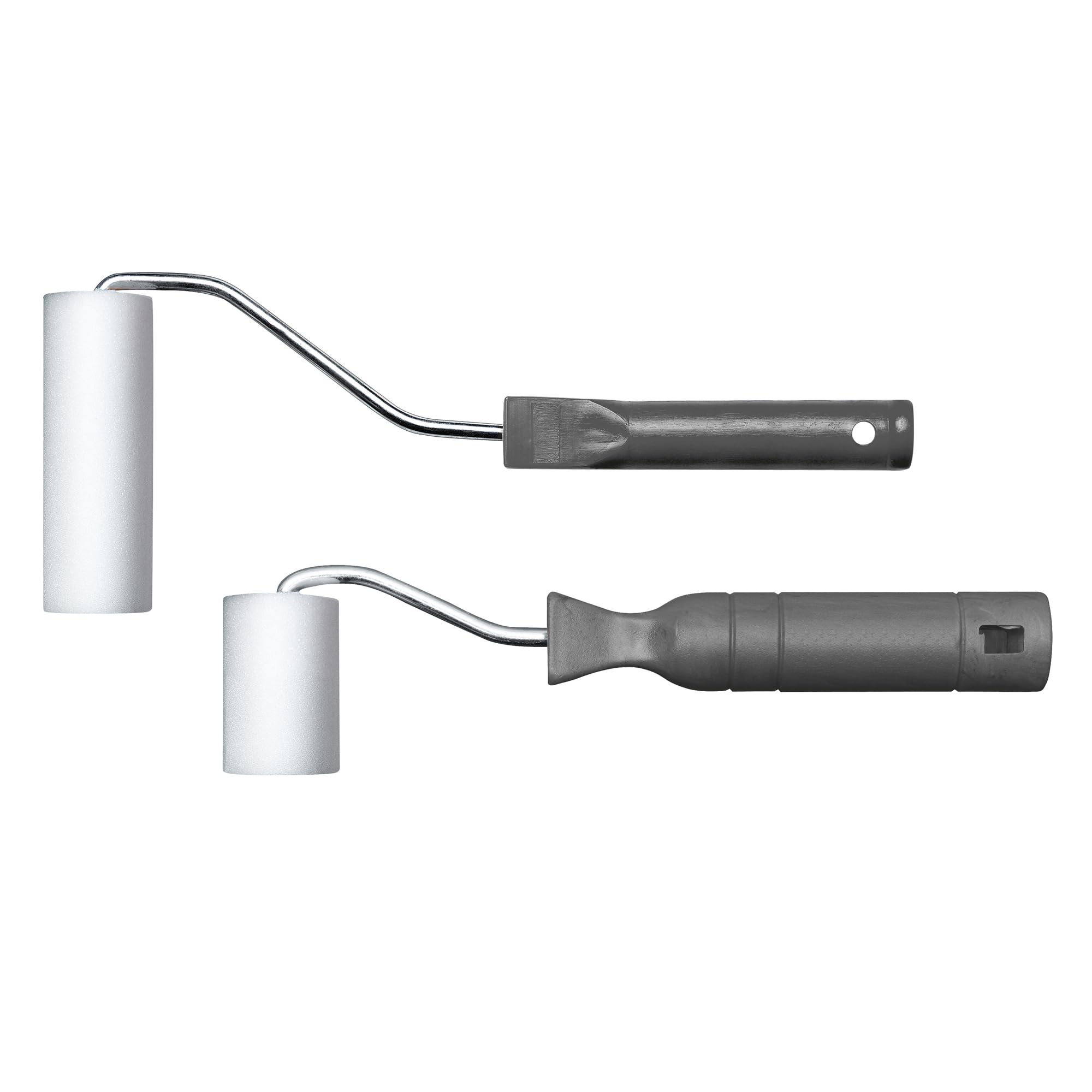 Set di rulli per Pittura Marabu, Set di 2 rulli in Schiuma da 5 cm e 10 cm, con Supporto in Metallo e Manico in plastica, per Stencil e Pittura, 0290000000002