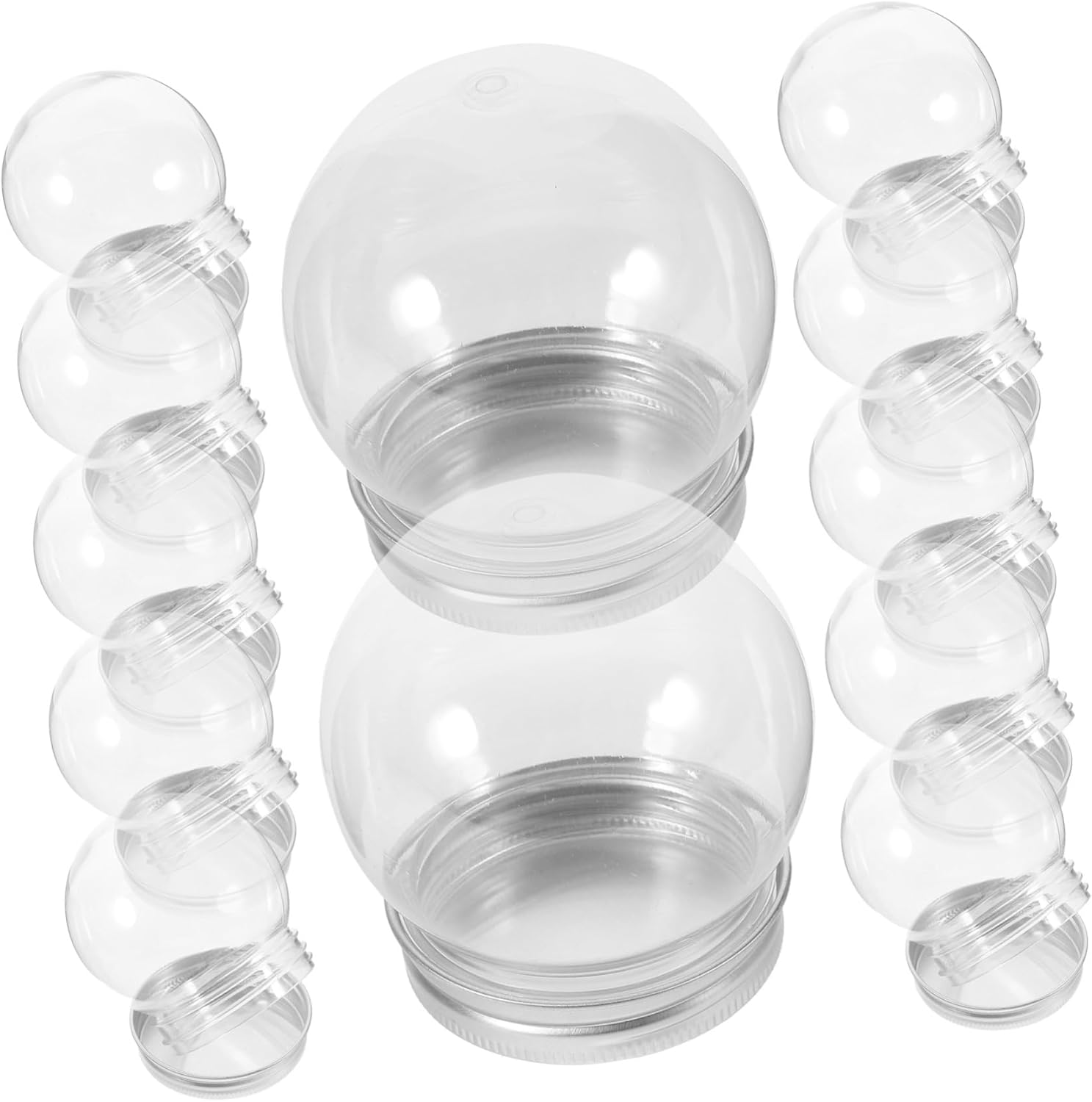 12pcs Candy Jars Lids Small Containers for Snow Globe Supplies Wedding Candy Boxes