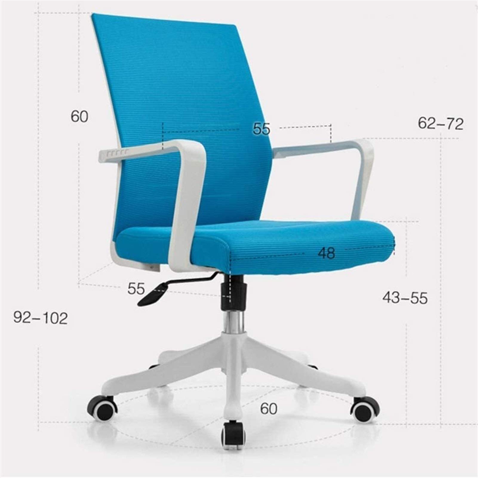 Krzesło Biurowe Krzesło Biurowe Ergonomiczne Obrotowe Krzesło Biurowe Z Siatki Wysokie Oparcie Wyściełane Gąbką Krzesło Biurowe Ergonomiczna Konstrukcja,Green-Free size