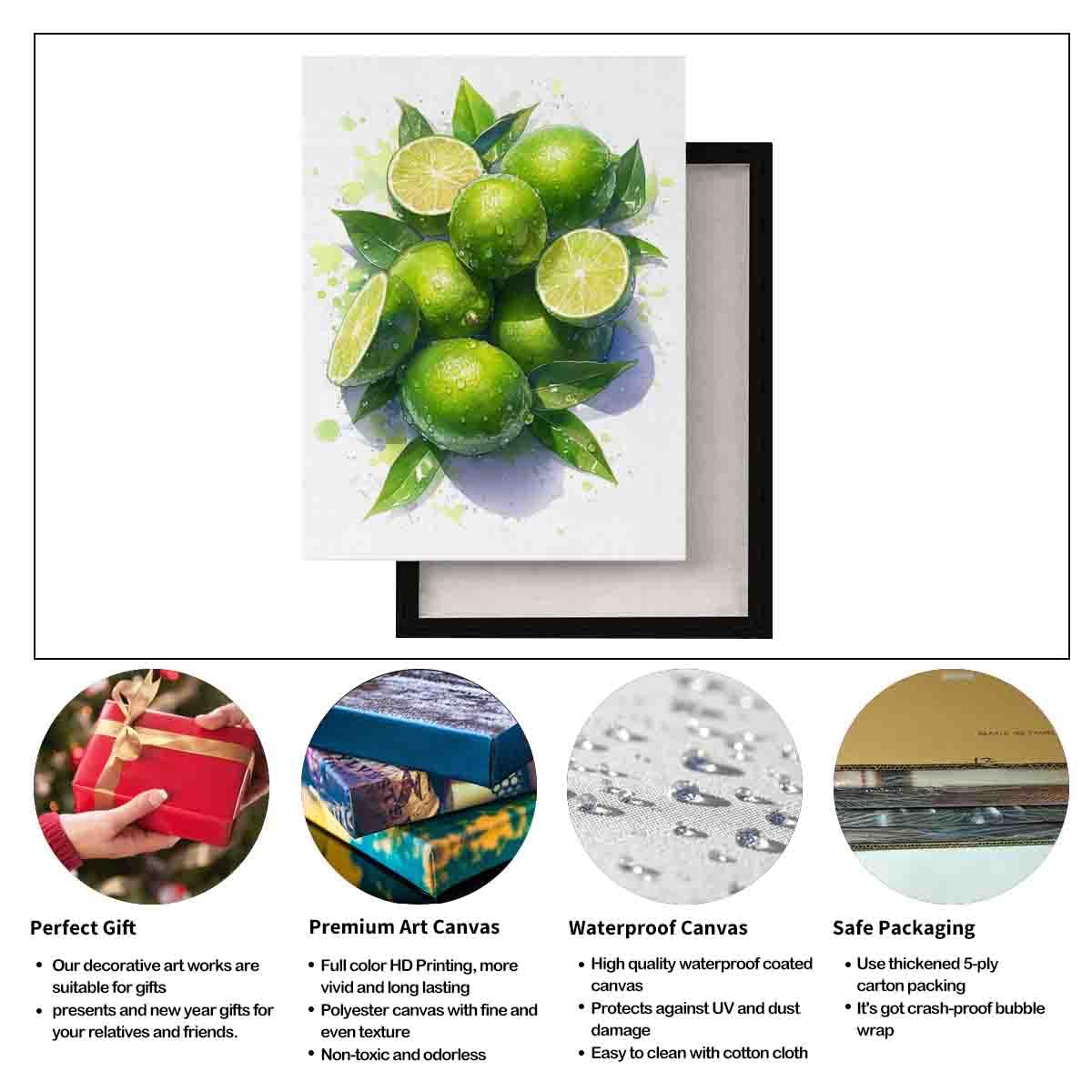 Amazon.com: Limes Art watercolors painting,kitchen farmhouse decor
