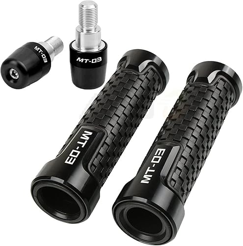 Miniatura 9 de Extremos de barra de mano de motocicleta con contrapeso para MT-03 MT 03 2006-2019 2018 MT03 Agarraderas Tapa de enchufe de equilibrio