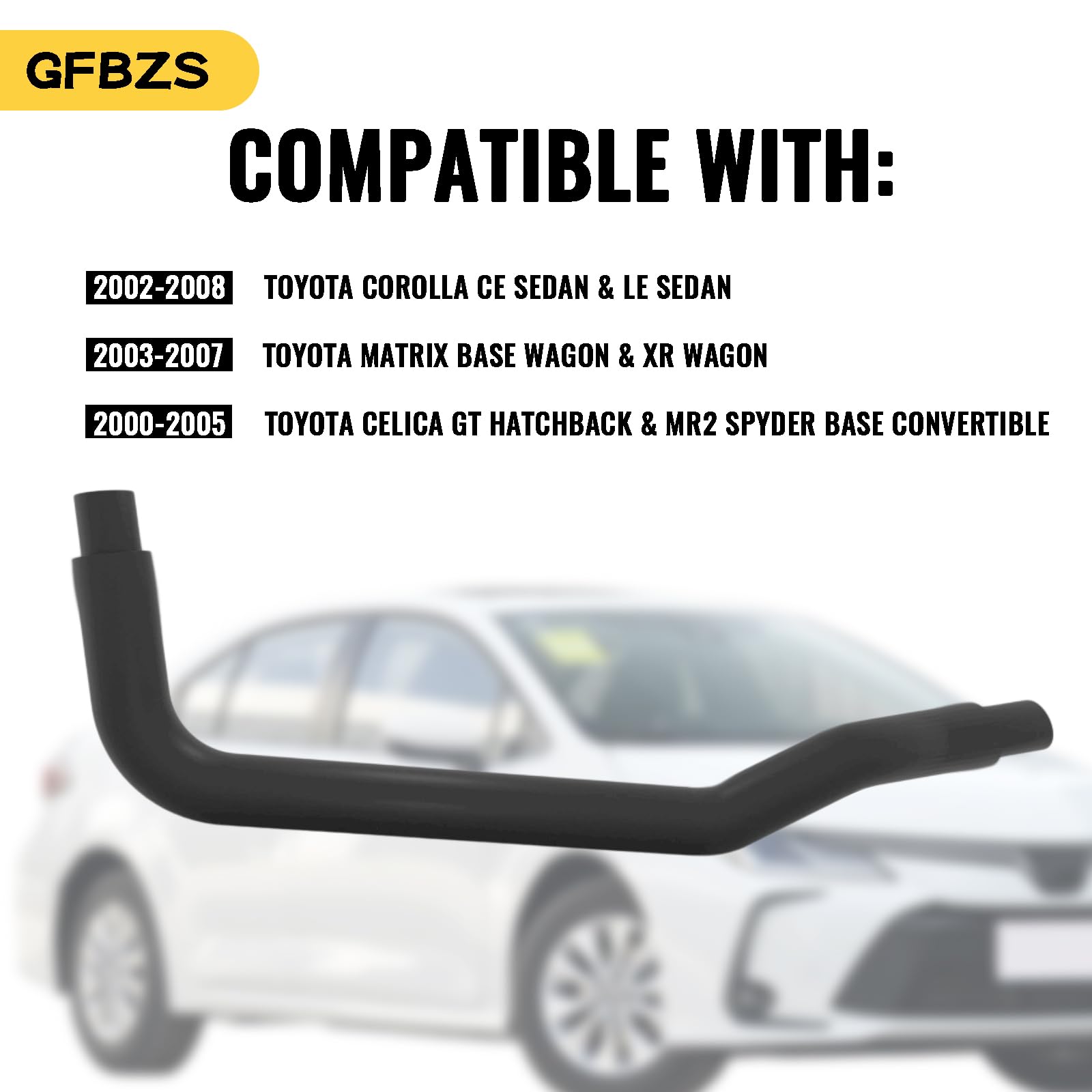 PCV Valve Vacuum Hose Replacement For Toyota Corolla, Matrix, Celica, MR2 Spyder (2000-2008)