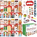 12 Pack Christmas Crackers, No Snap Christmas Party Favors with Six Different...
