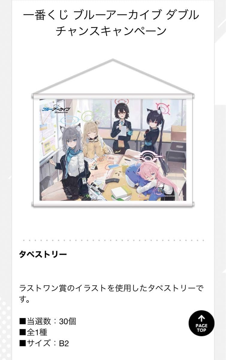 Amazon.co.jp: 一番くじ ブルアカ ダブルチャンスキャンペーン 