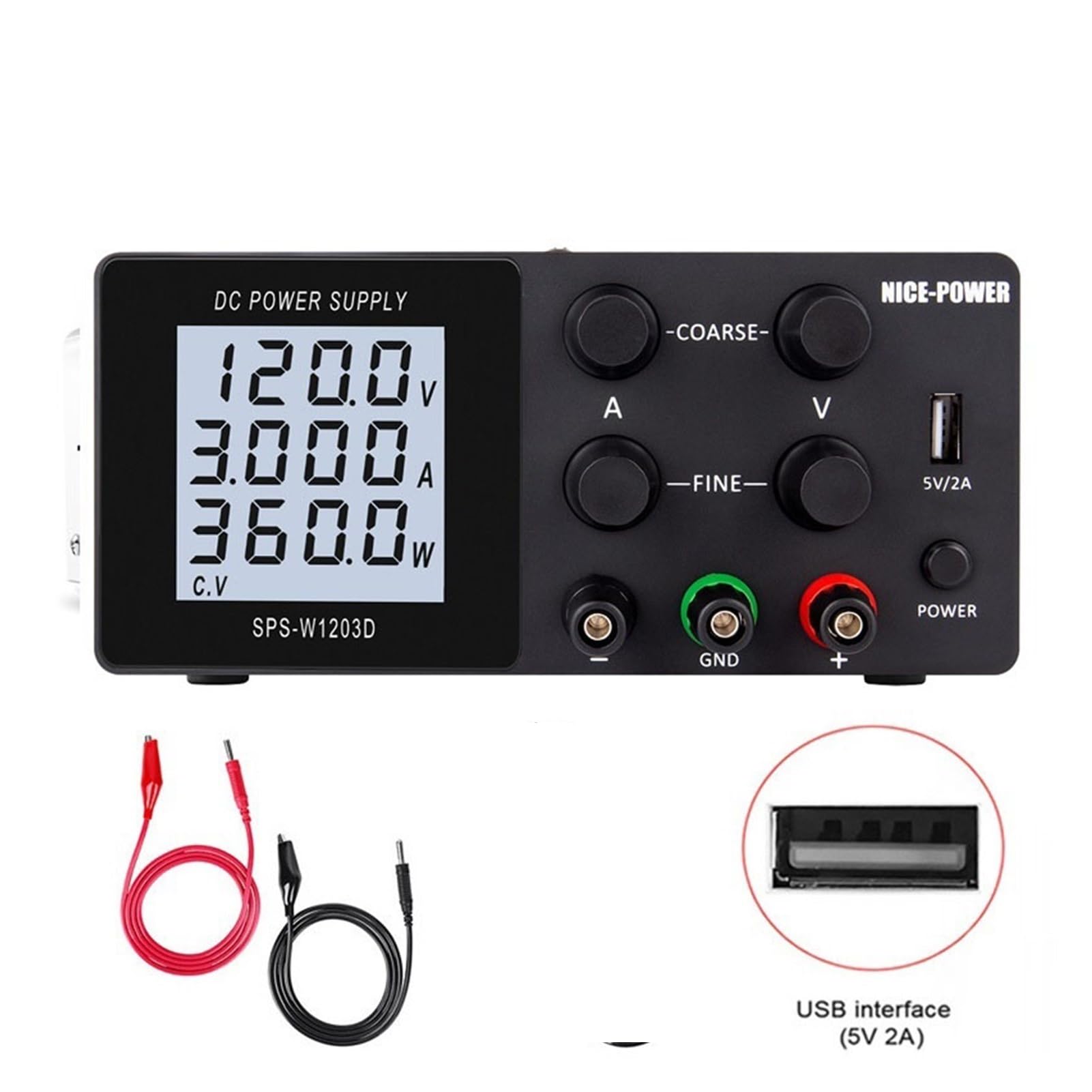 Alimentatore da laboratorio, Dc. Alimentazione regolabile a 4 cifre Lcd. Schermo Lab Bench Power Source 3 0V 10A 60 V 5A 120-V 3A AC Commutazione dell'alimentazione stabilizzata , alimentatore DC rego