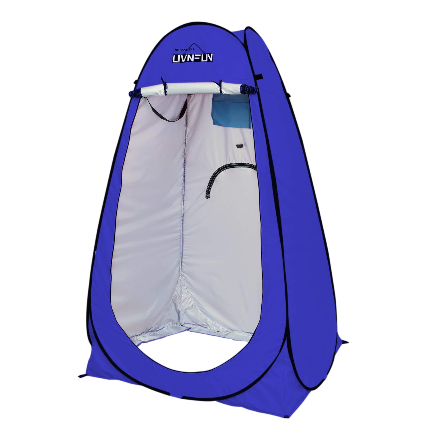 Camping Douchetent Met LED-Sensorlicht 1,9 m - Grote Pop-Up Privacytent voor Strand en Buiten - Gemakkelijke Behuizing voor Campingdouche (Groen