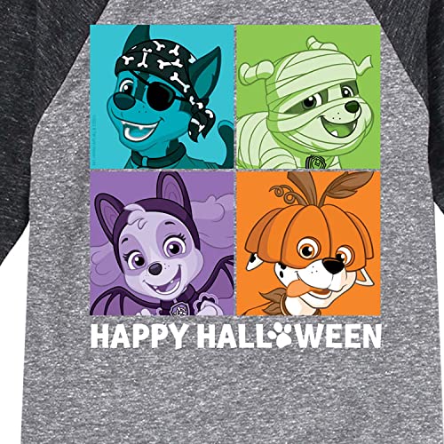HYBRID APPAREL - Paw Patrol - Happy Halloween Character Grid - Toddler and Youth Raglan Graphic T-Shirt3