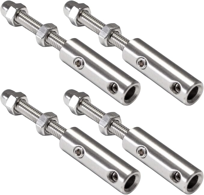 Edelstahlseil Schwarz mit Gewindeterminal und Wantenspanner Edelstahlseil Schwarz mit Gewindeterminal und Wantenspanner