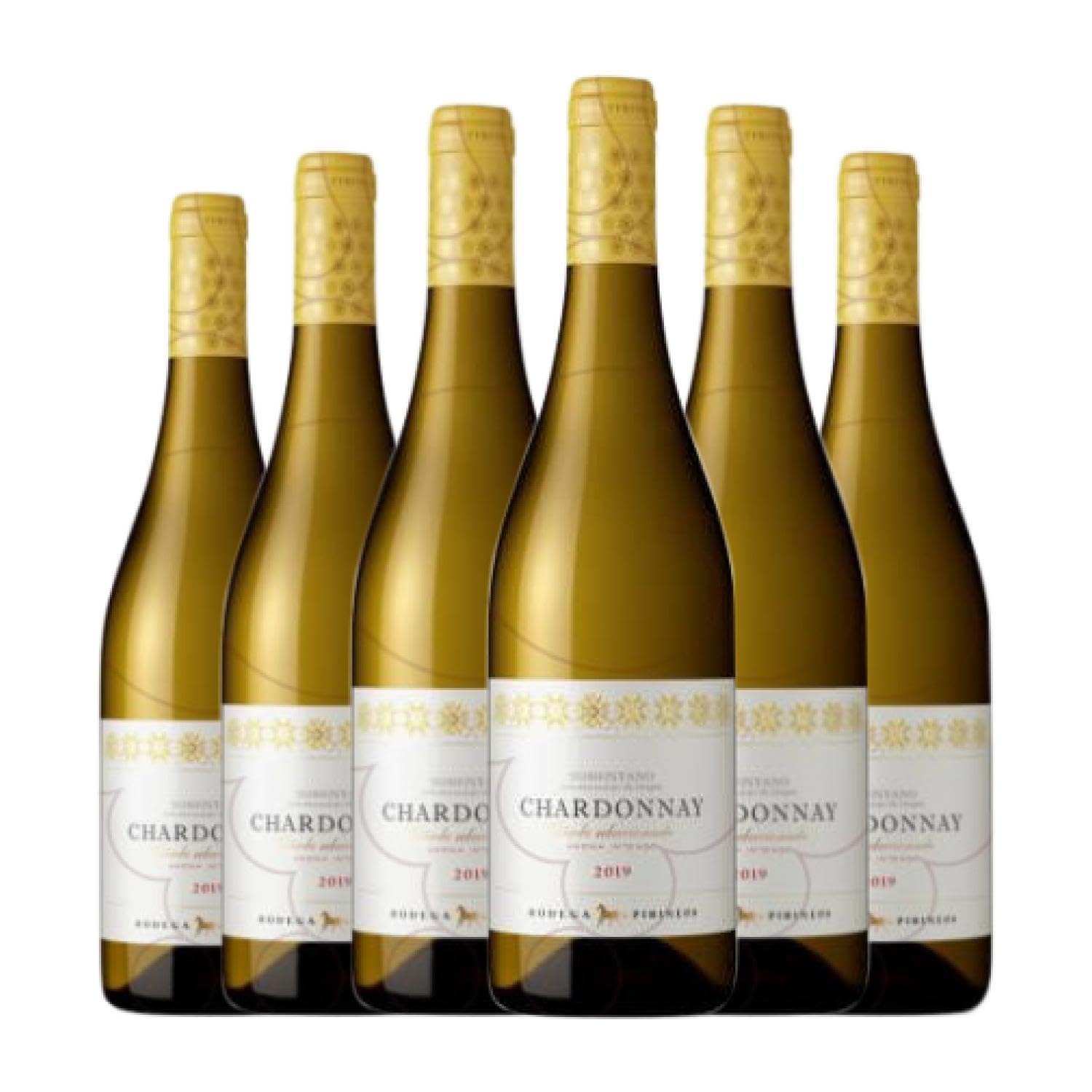 Pirineos Chardonnay Somontano Joven 75 cl Vino blanco (Caja de 6 Botellas de 75 cl)