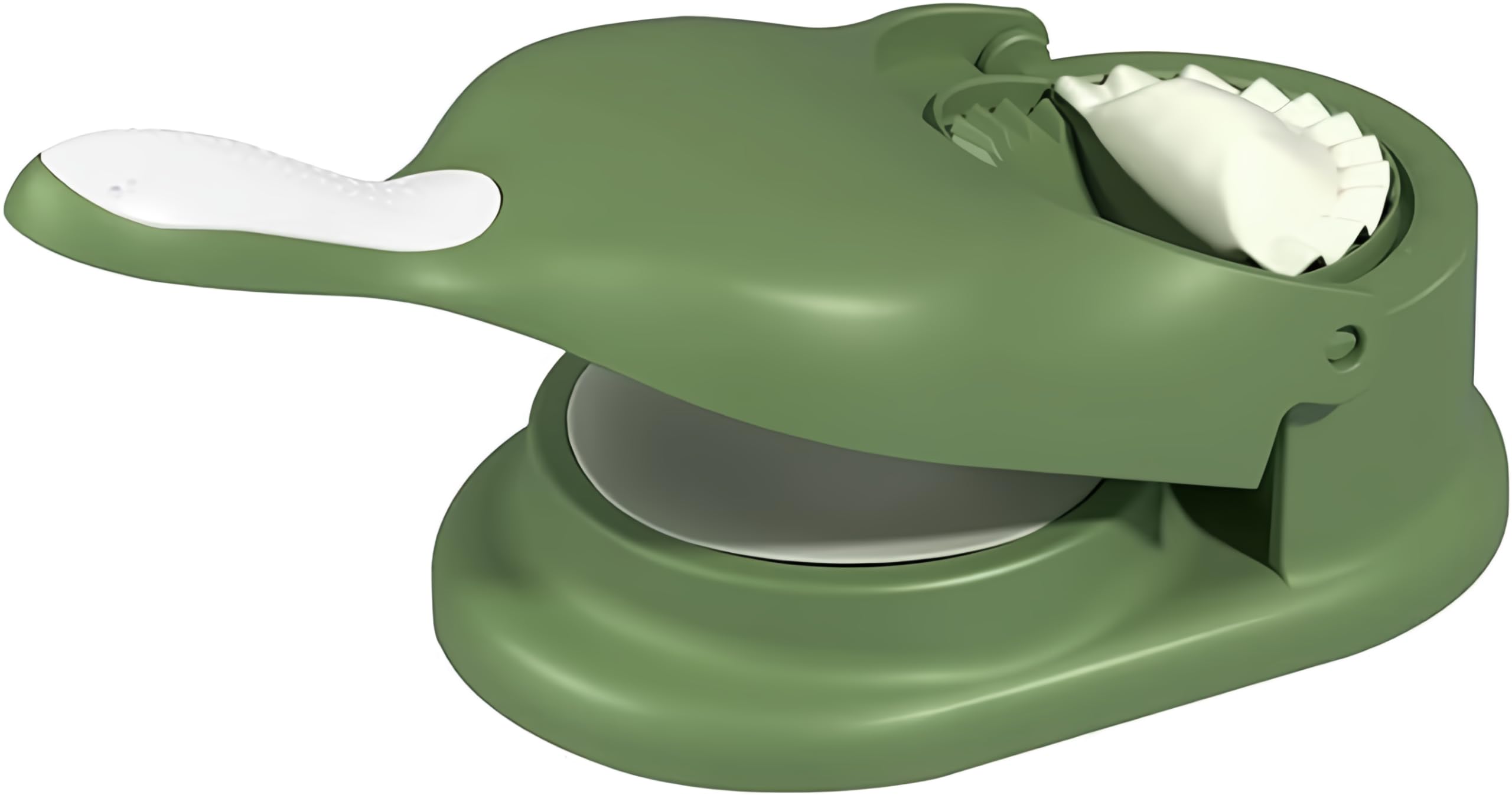 2 in 1 Dumpling Maker Ghughra Momos Maker Machine| Kitchen Dumpling Making Tool with Dumpling Puri Maker | Skin Press Mould for Gujiya Ghughra Mould Machine (Green)