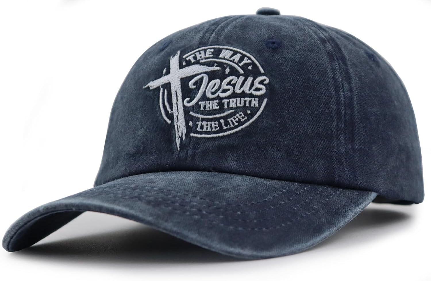 The Way The Truth The Life Baseball Cap for Men Women, Adjustable Cotton Embroidered Christian Jesus Hat - Image 2