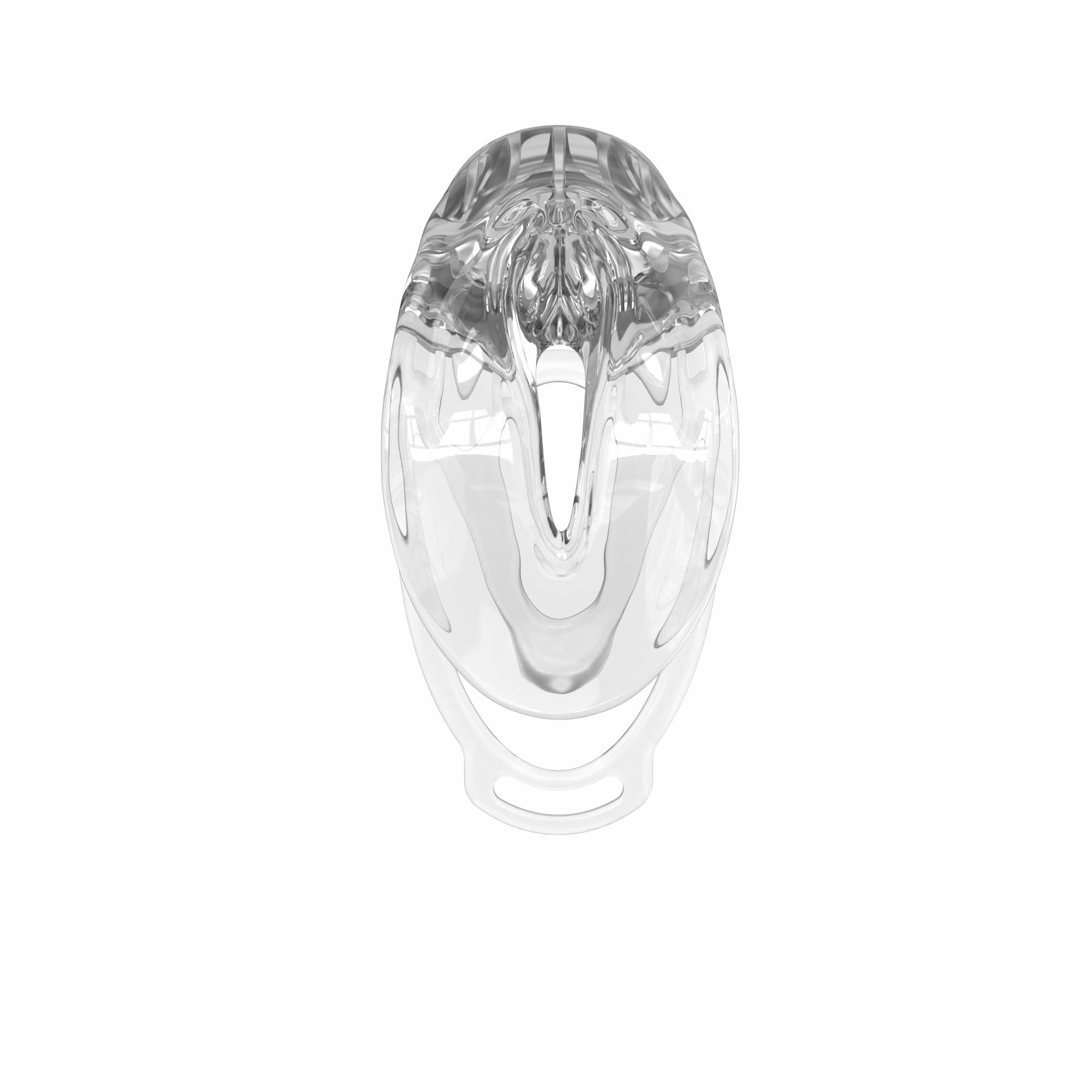 Cage de protection pour hommes, douce pour la peau, avec 3 clips, plusieurs styles disponibles-FRLZB012Y (Transparent + Transparent 3 anneaux)