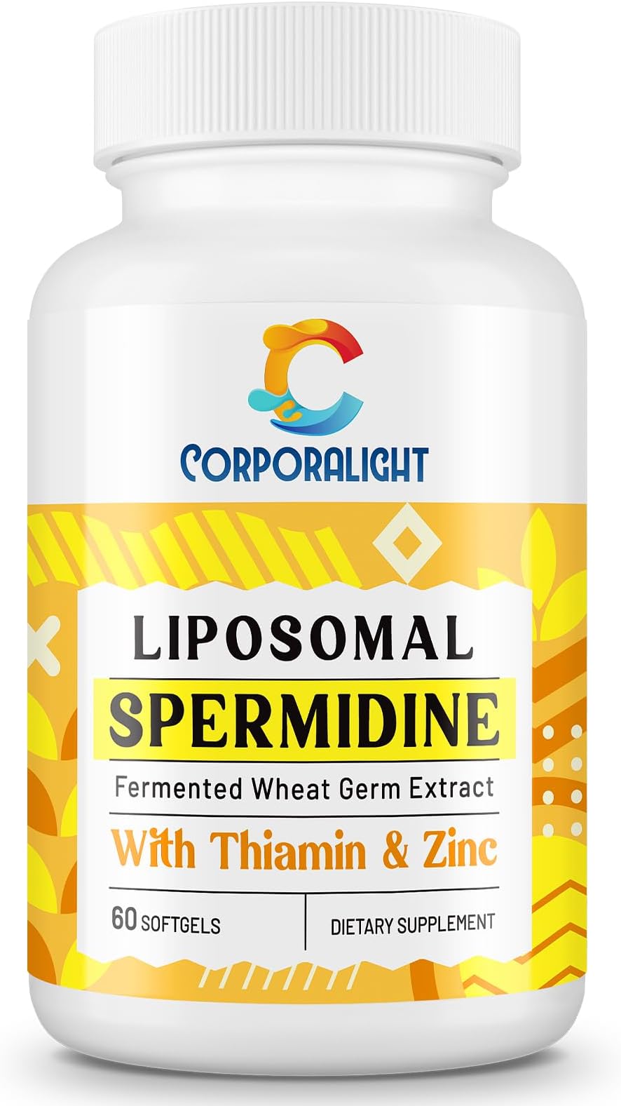 30mg Spermidine Supplement for Men & Women, High Absorption, More Potent Than Spermidine 3HCL - for Cellular Renewal, Longevity & Cognitive, Fermented Wheat Germ Extract, Pure & Natural, 60 Softgels