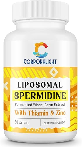 Suplemento de espermidina de 30 mg, espermidina liposomal, alta absorción, más potente que la espermidina 3HCL, extracto fermentado de germen de