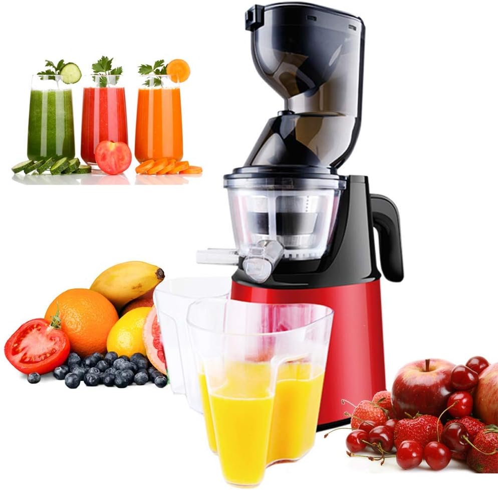 Extractor de Jugos Prensado Frío Boca Ancha 150W Motor Silencioso Fácil Limpiar