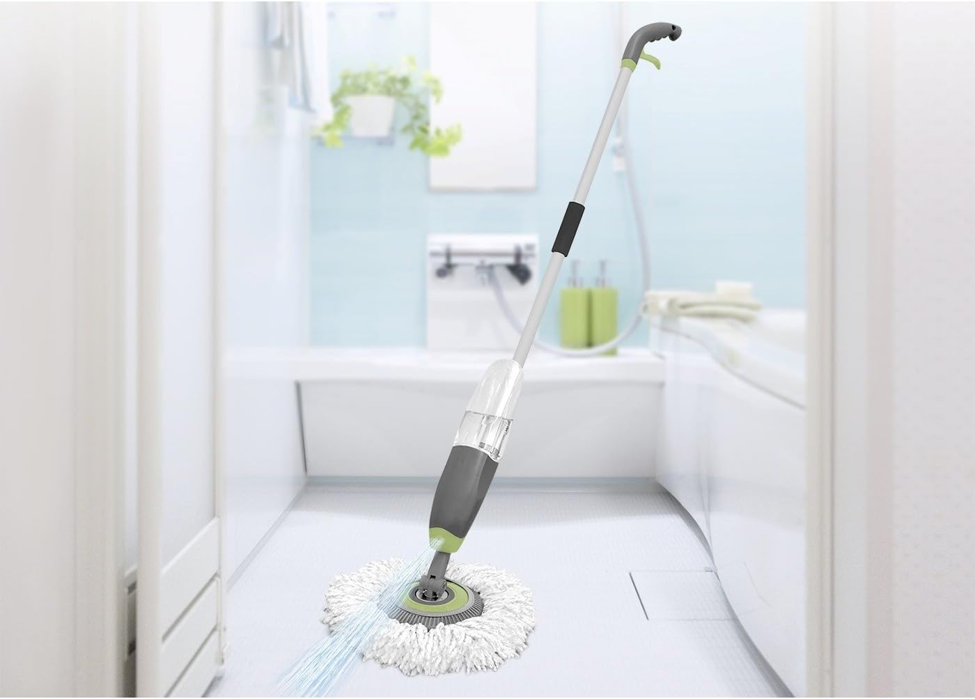 Big Boss Shiwala Spray Mop in Green/Grey