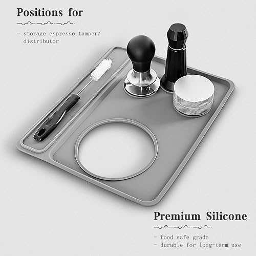Miniatura 2 de Alfombrilla de tamper de café compatible con Breville Sage BES870/878 Barista Express Pro Espresso Machine Alfombrilla de silicona antideslizante
