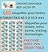 480 étiquette pour timbre 20 planches de 24 étiquettes soit 480 étiquettes pour timbre 63,5 x 33,9 mm L7159 compatible montimbre en ligne DE MARQUE UNIVERS GRAPHIQUE ugt01 - facture avec tva deductible