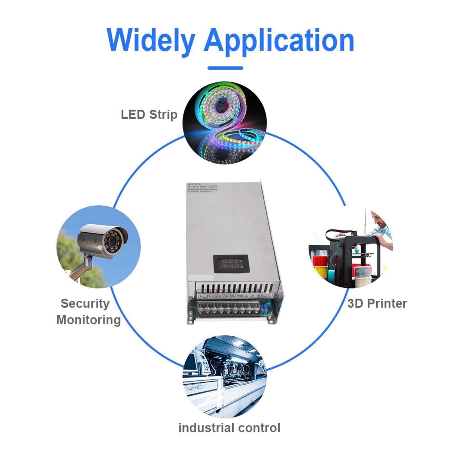 Fuente De Alimentación Conmutada Universal Regulable De 1000 W, 12 V-200 V, Transformador Adaptador De CA A CC para Dispositivos electrónicos, de automatización,(0-15VDC)