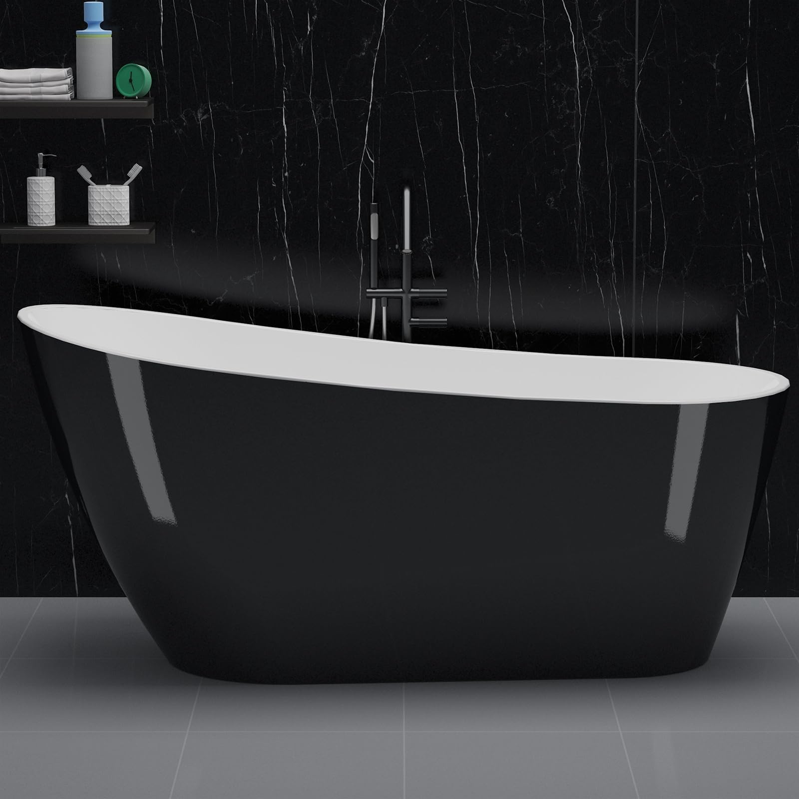 GarveeLife 67 Inch Freestanding Bathtubs, Acrylic Soaking Tub, Modern Free Standing Bathtub with Integrated Overflow, Deep Ergonomic Design for Spa-Like Relaxation