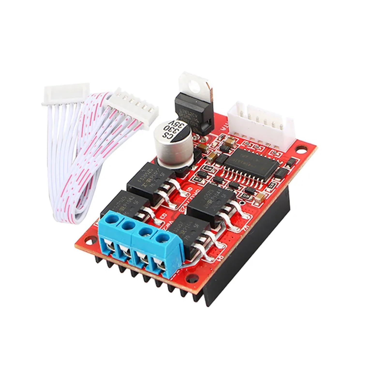 Placa de accionamiento de Motor de CC de 12V, 24V, 36V, controlador de velocidad del Motor de puente H de 450W, controlador de Motor de rotación inversa hacia adelante, compatible con MCU