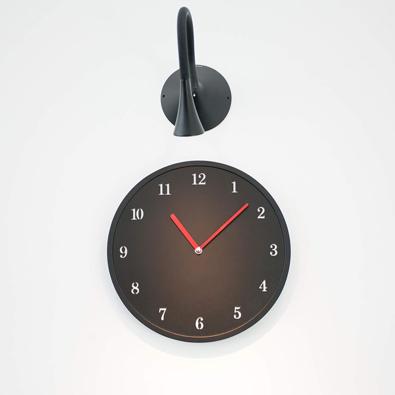 Stephanie Imports Modern Minimalist Bold Black & Red Wall Clock