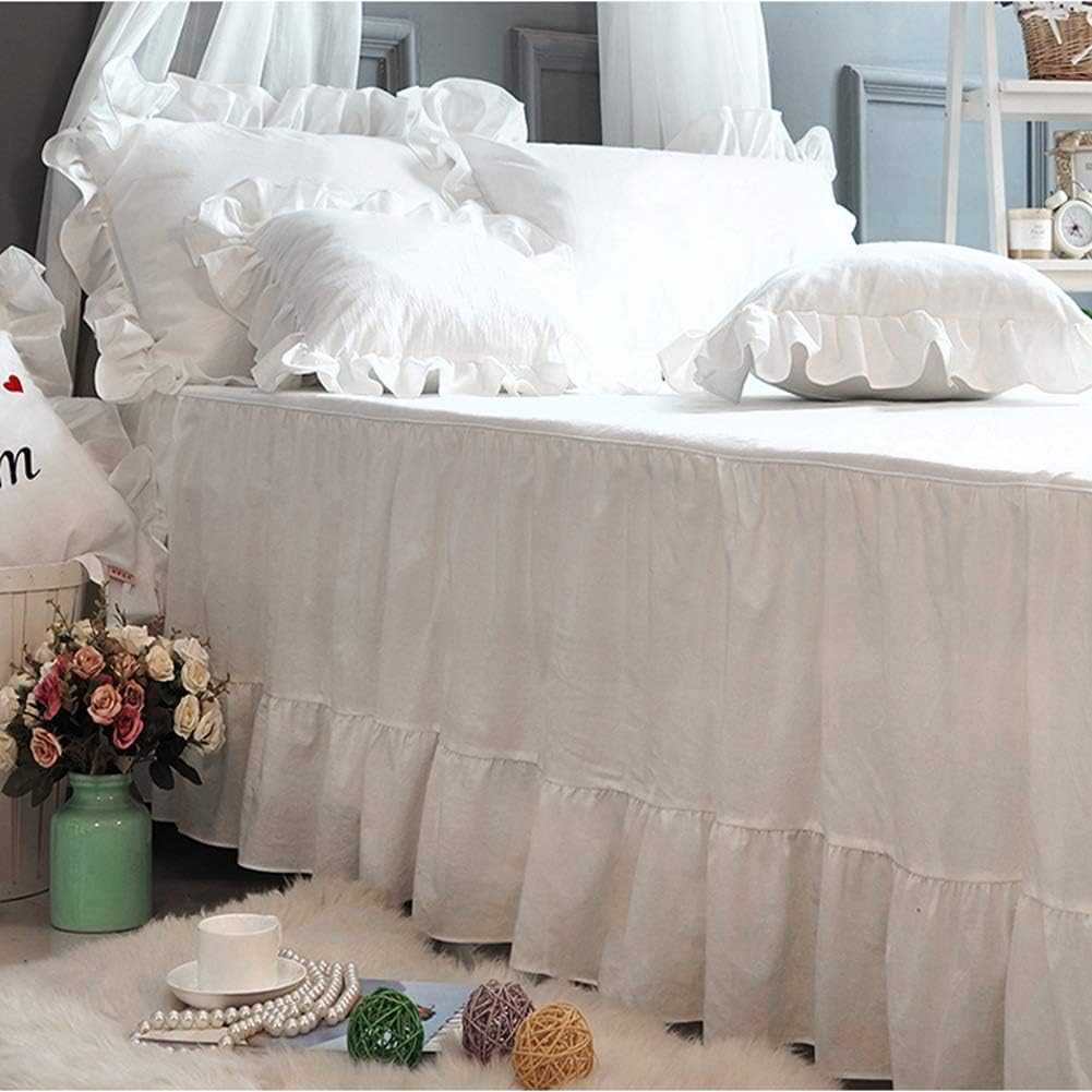 Sale 64 Off 無地 綿100 ホワイトベッドスカート 洗い替え クイーン Slovopys Kubg Edu Ua