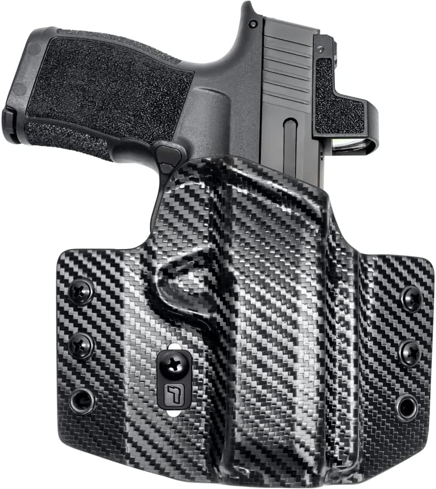 Tulster OWB Contour Kydex Holster in Right Hand fits: Sig Sauer P365XL | Optic Compatible Outside The Waistband Concealed Carry