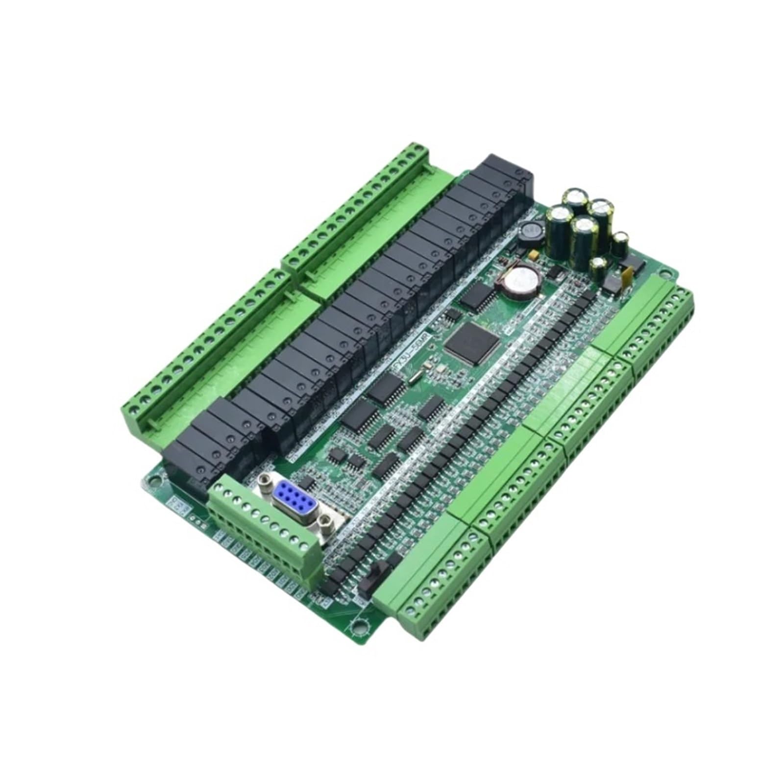 Placa de control industrial PLC FX3U-56MR 56MT programable 32 entradas 24 salidas 6AD 2DA y RTC RS485 comunicación Modbus RTU(MR RTC-485-CAN)